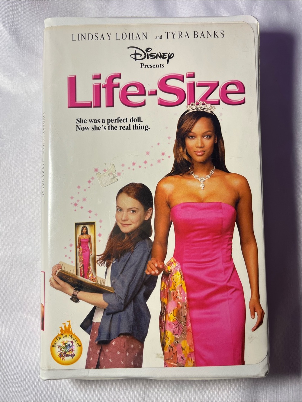 Vintage Life-Size VHS 2000 Disney DCOM Lindsay Lohan Tyra Banks Clamshell